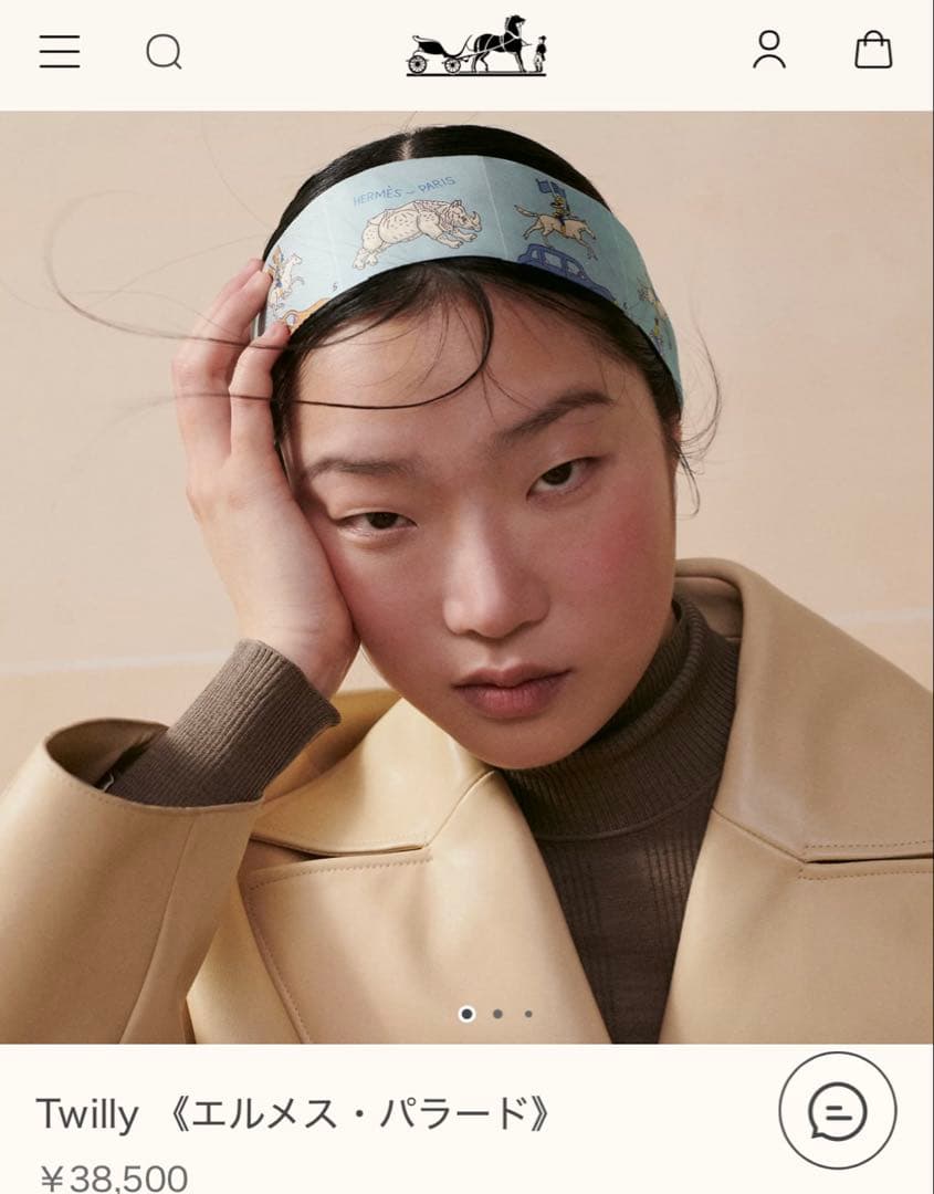 新品未使用　エルメス　ツイリー　パラード　24AW 付属品完備　定価以下