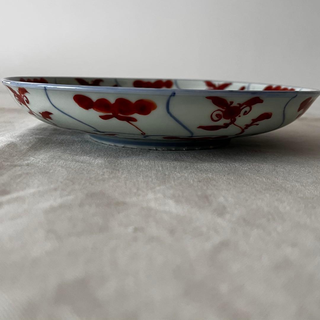 土山敬司さん　赤絵安南手七寸皿　未使用美品