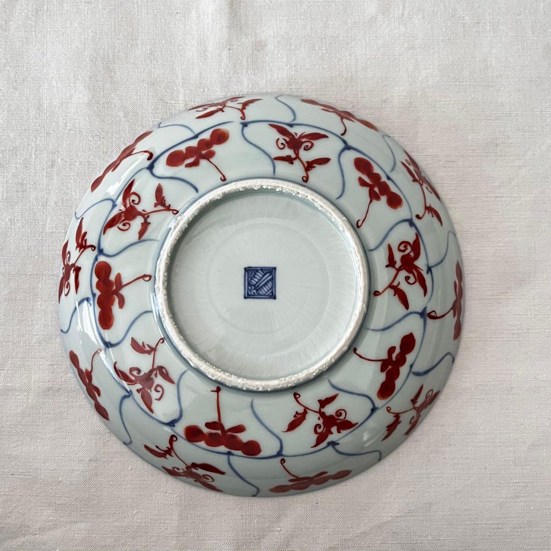 土山敬司さん　赤絵安南手七寸皿　未使用美品