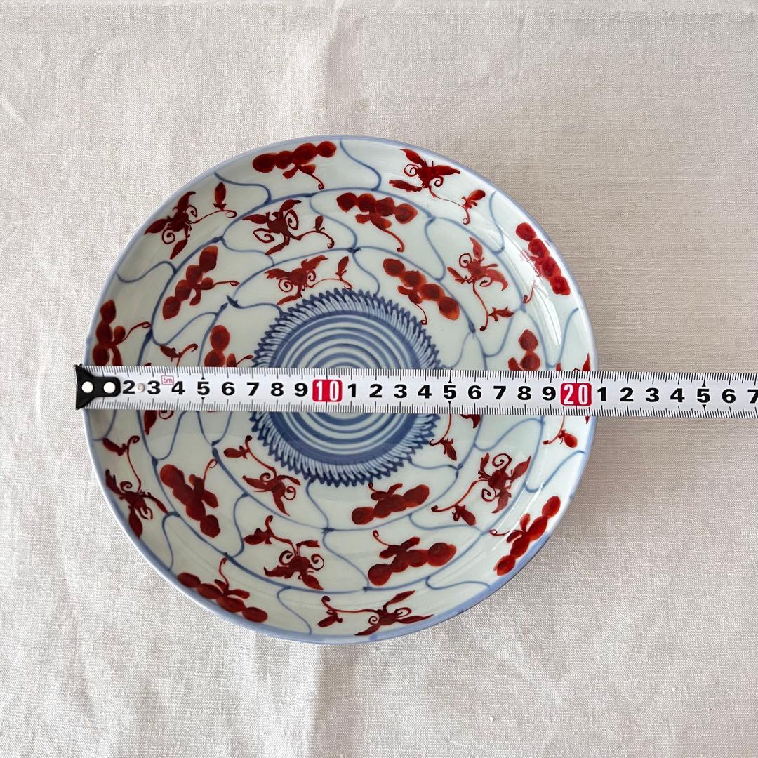 土山敬司さん　赤絵安南手七寸皿　未使用美品