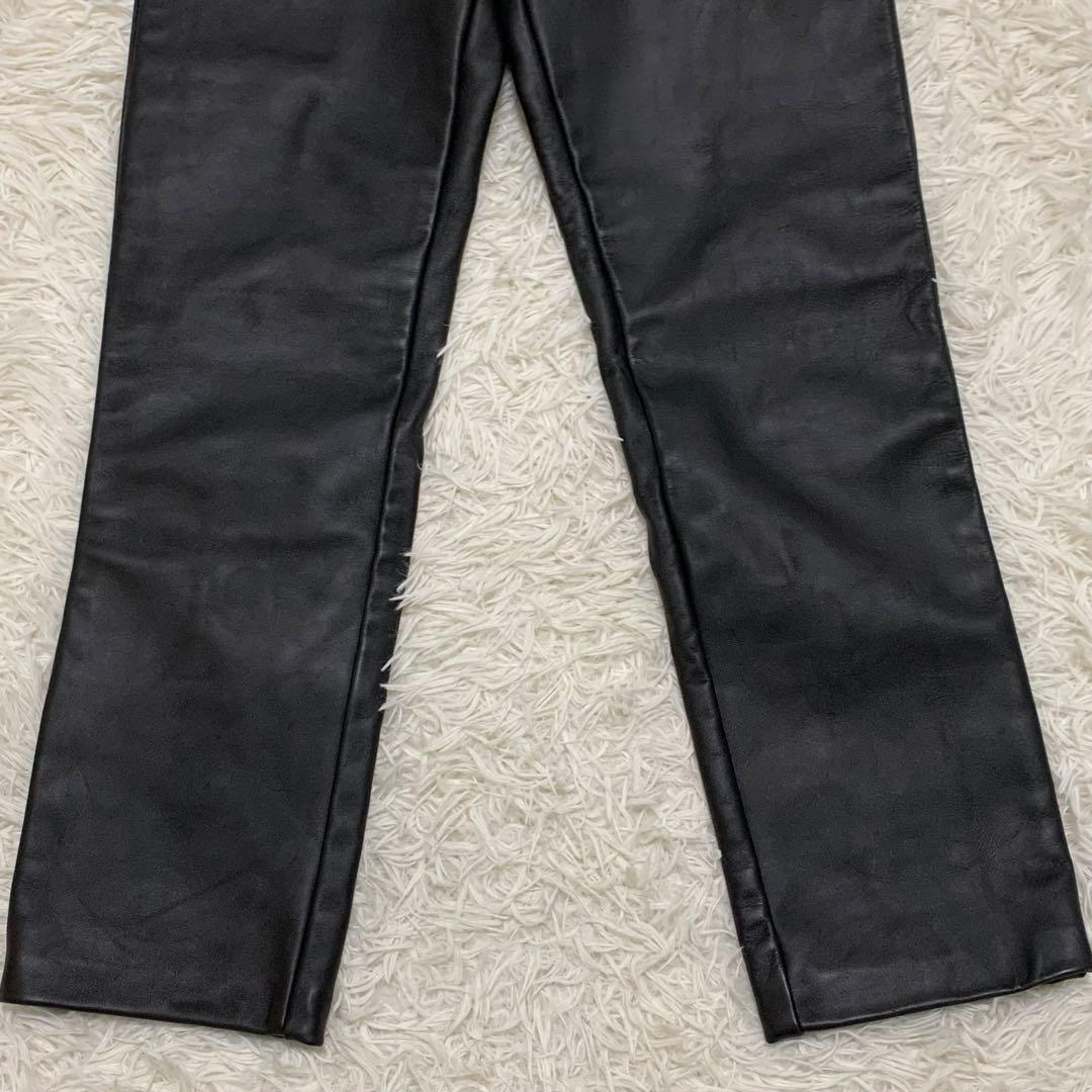 美品✨ショット レザーパンツ W32 カウレザー 600 USA 大きいサイズ