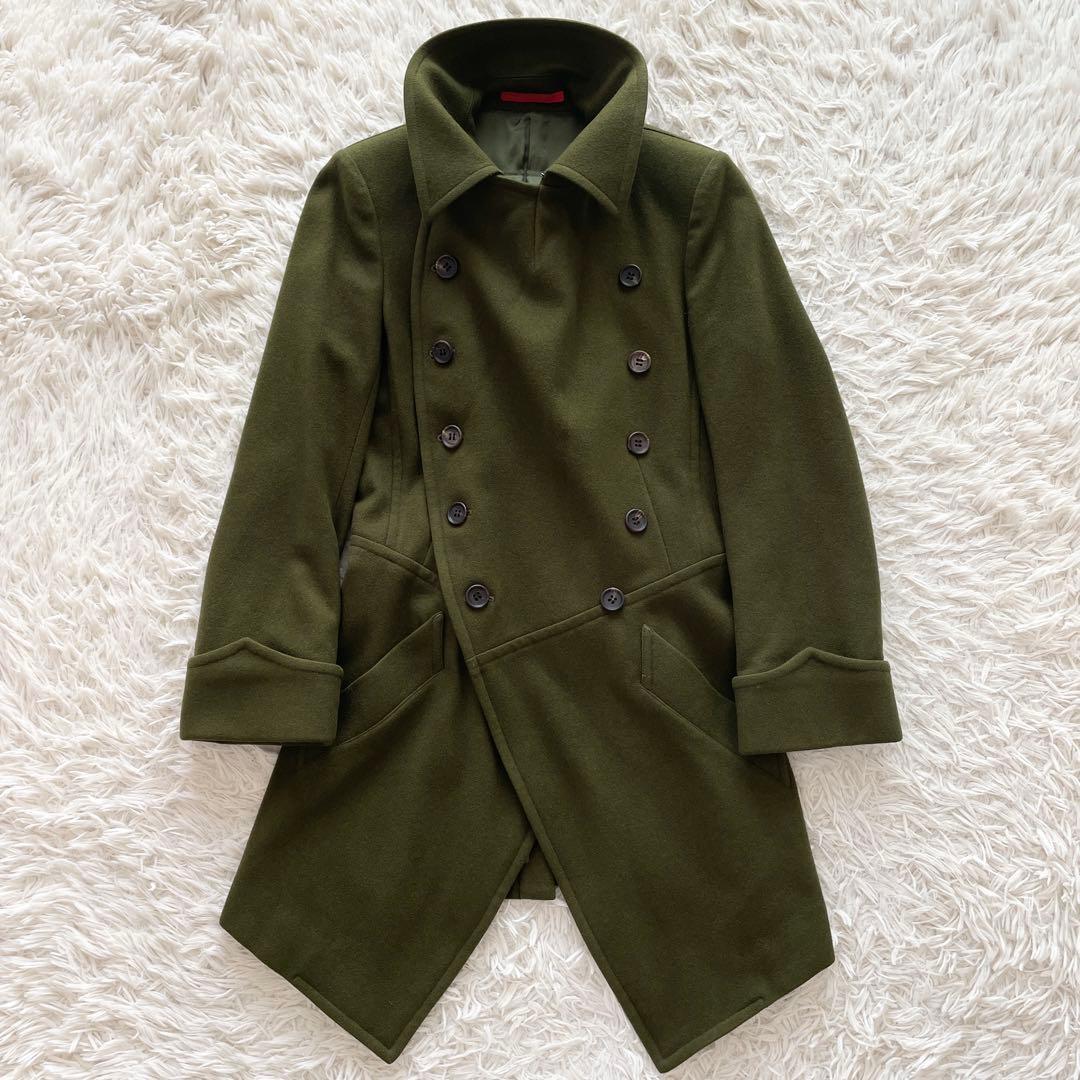 美品 Y's 07AW ダブルブレスト トレンチコート オリーブ レディース