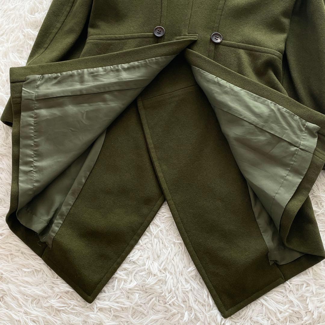 美品 Y's 07AW ダブルブレスト トレンチコート オリーブ レディース