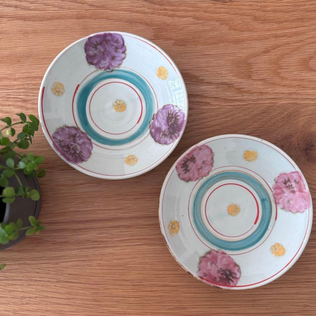 【未使用】伊藤聡信 色絵 取り皿2枚セット 5寸