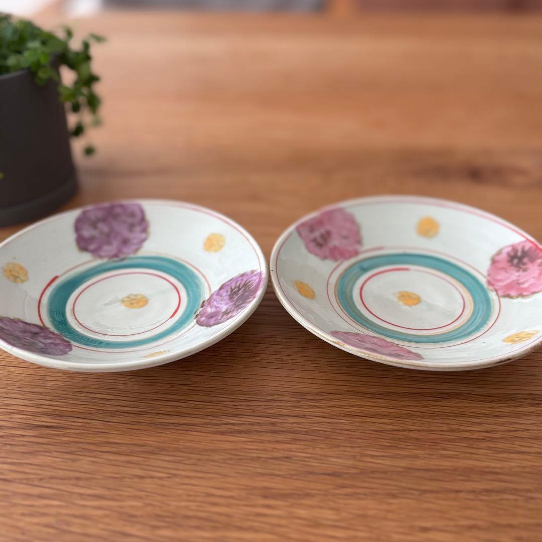 【未使用】伊藤聡信 色絵 取り皿2枚セット 5寸