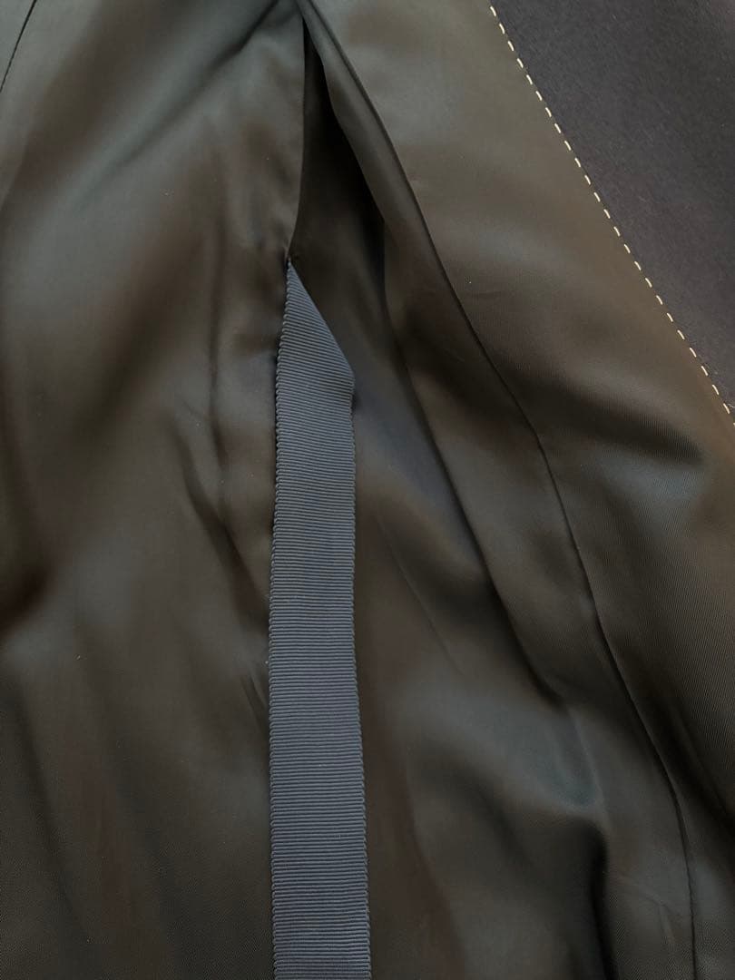 美品ICBアイシービー カシミア100%ガウンコート着丈116cmネイビー