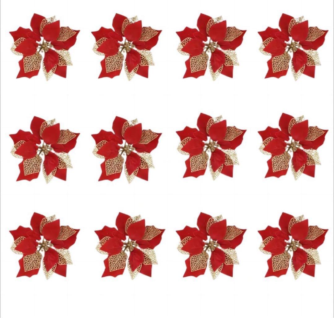 クリスマスツリー飾り 人工花 造花 クリスマス花 フラワー オーナメント