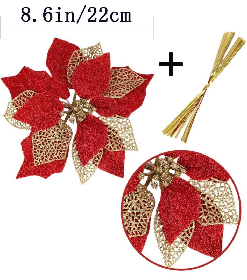 クリスマスツリー飾り 人工花 造花 クリスマス花 フラワー オーナメント