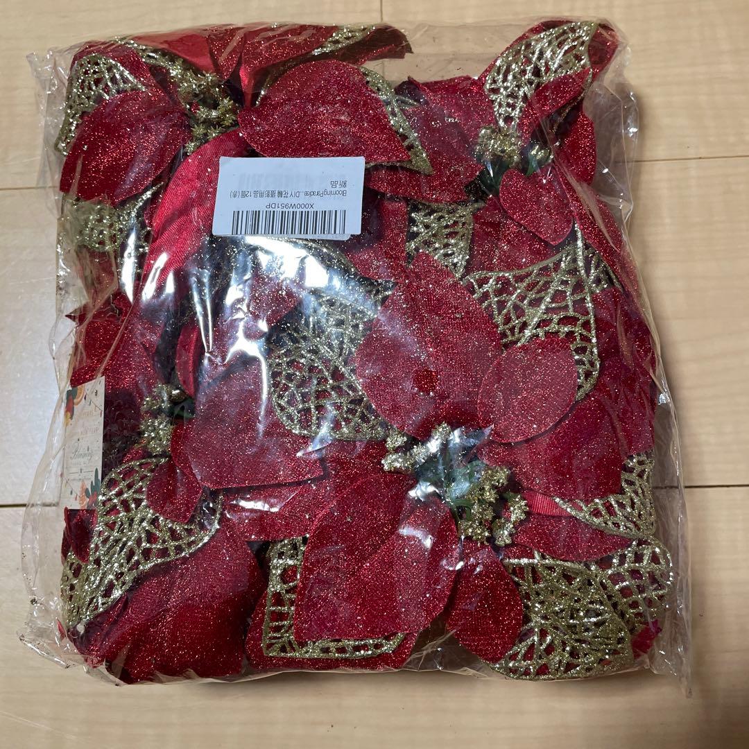 クリスマスツリー飾り 人工花 造花 クリスマス花 フラワー オーナメント