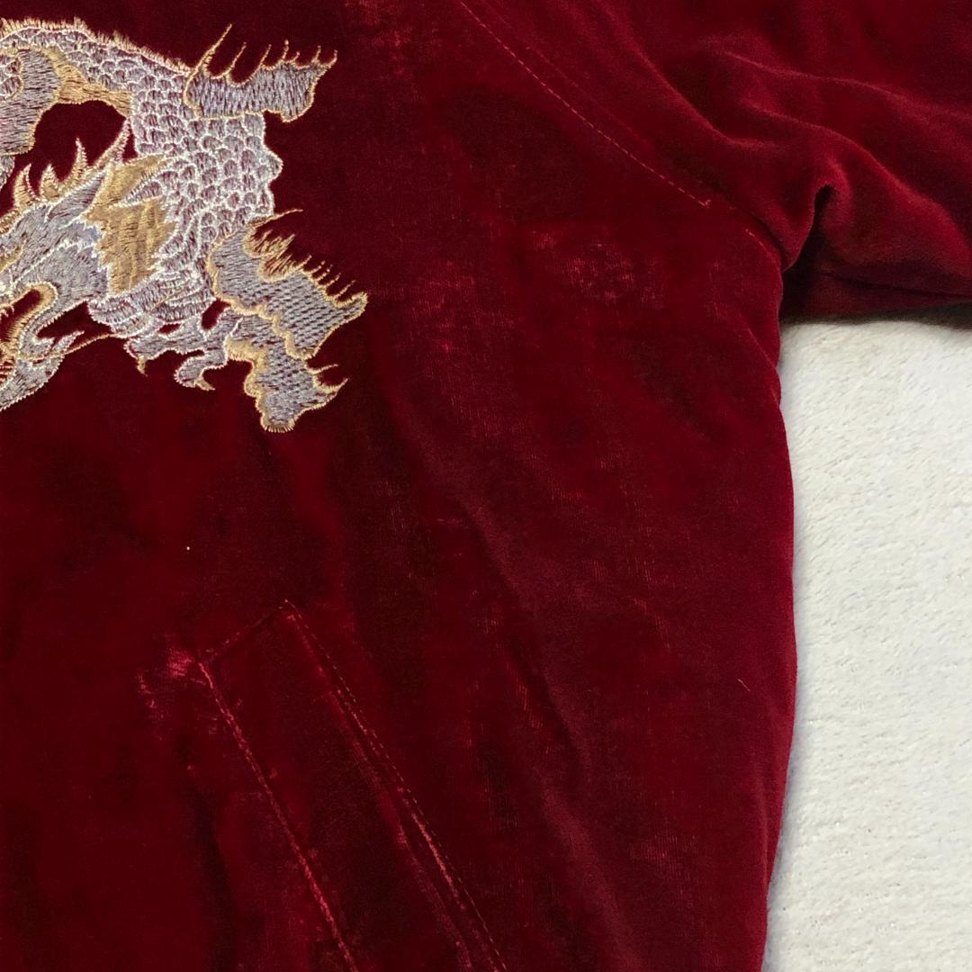 スカジャン 龍 ベロア キルティング 別珍 Lサイズ corsaire コルセア