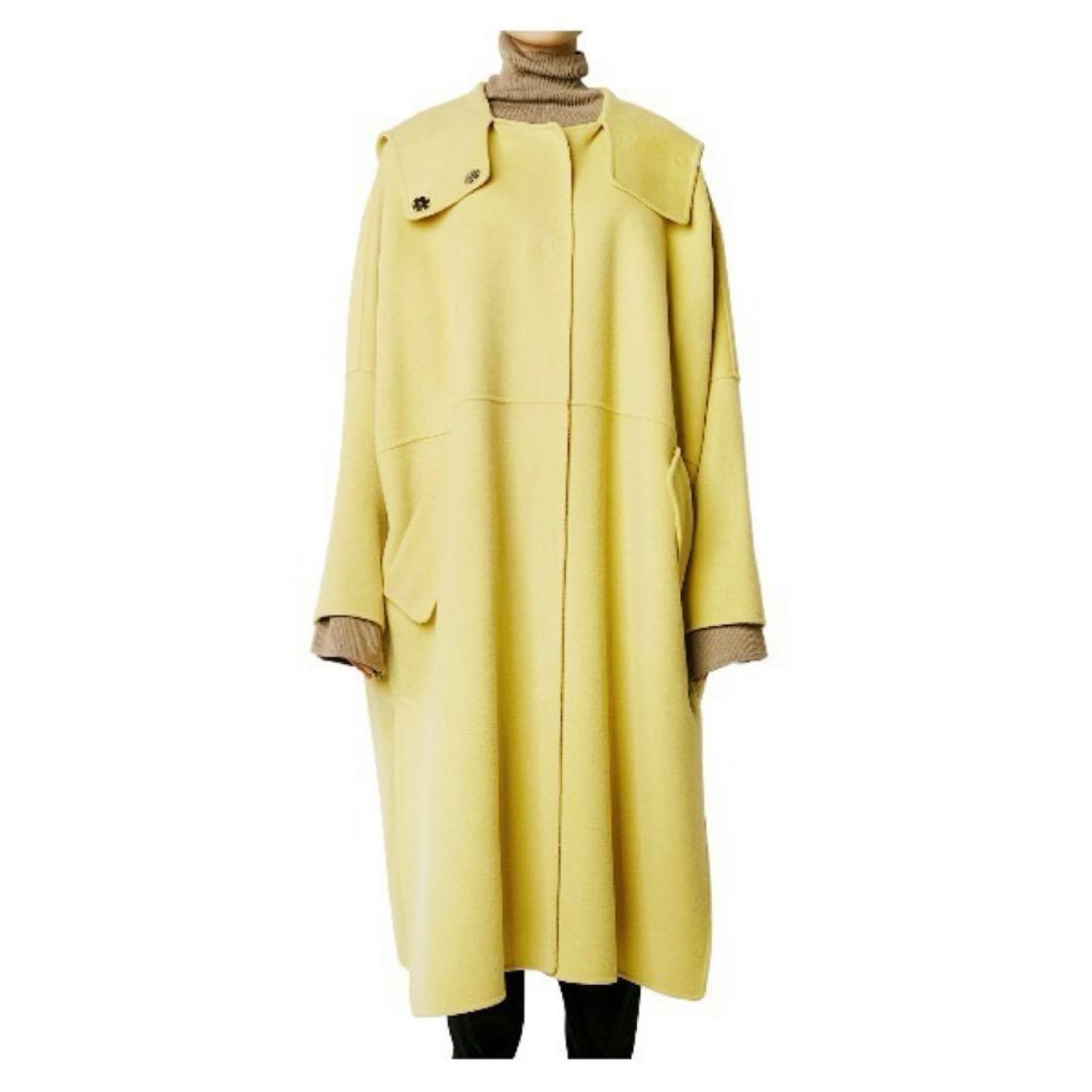 【お値下げしました】ルシェルブルー　Hooded Over COAT イエロー