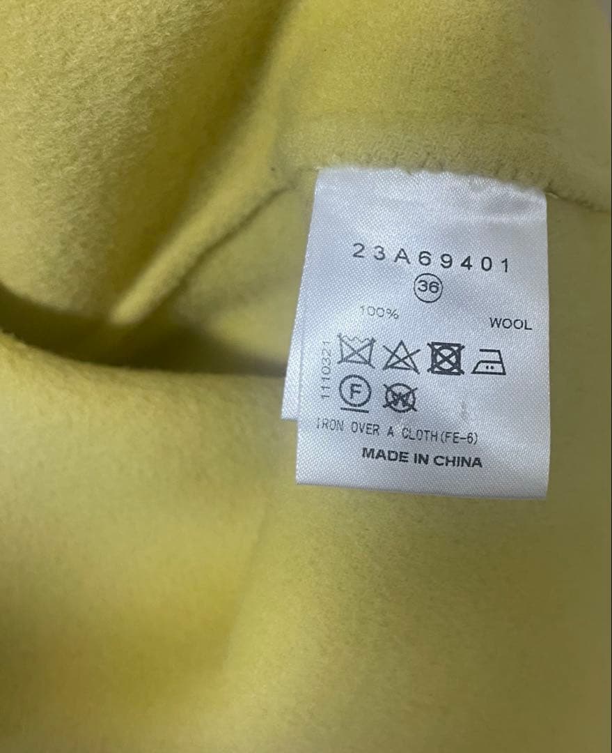 【お値下げしました】ルシェルブルー　Hooded Over COAT イエロー