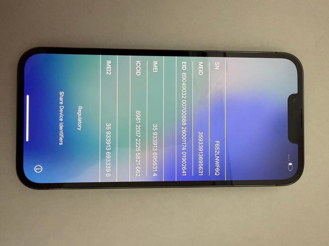 ihakenApple iPhone 13 Pro バッテリー100%