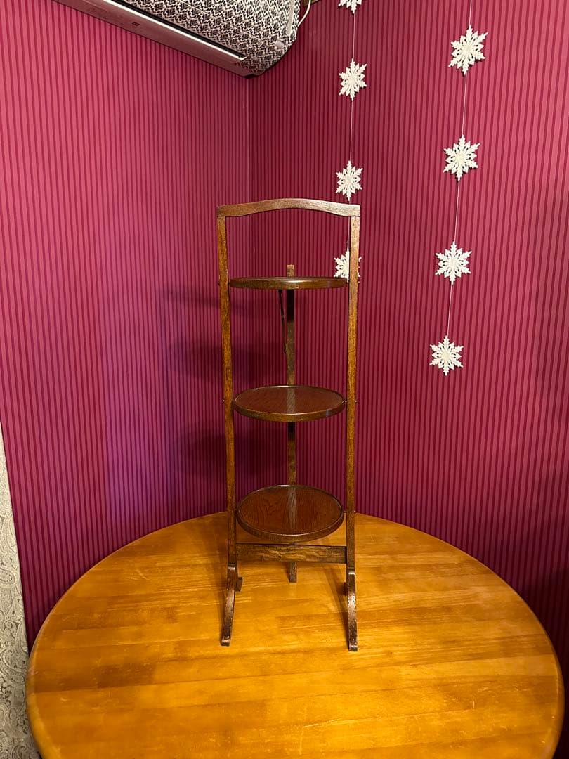 ぽこ　英国アンティーク　ケーキスタンド