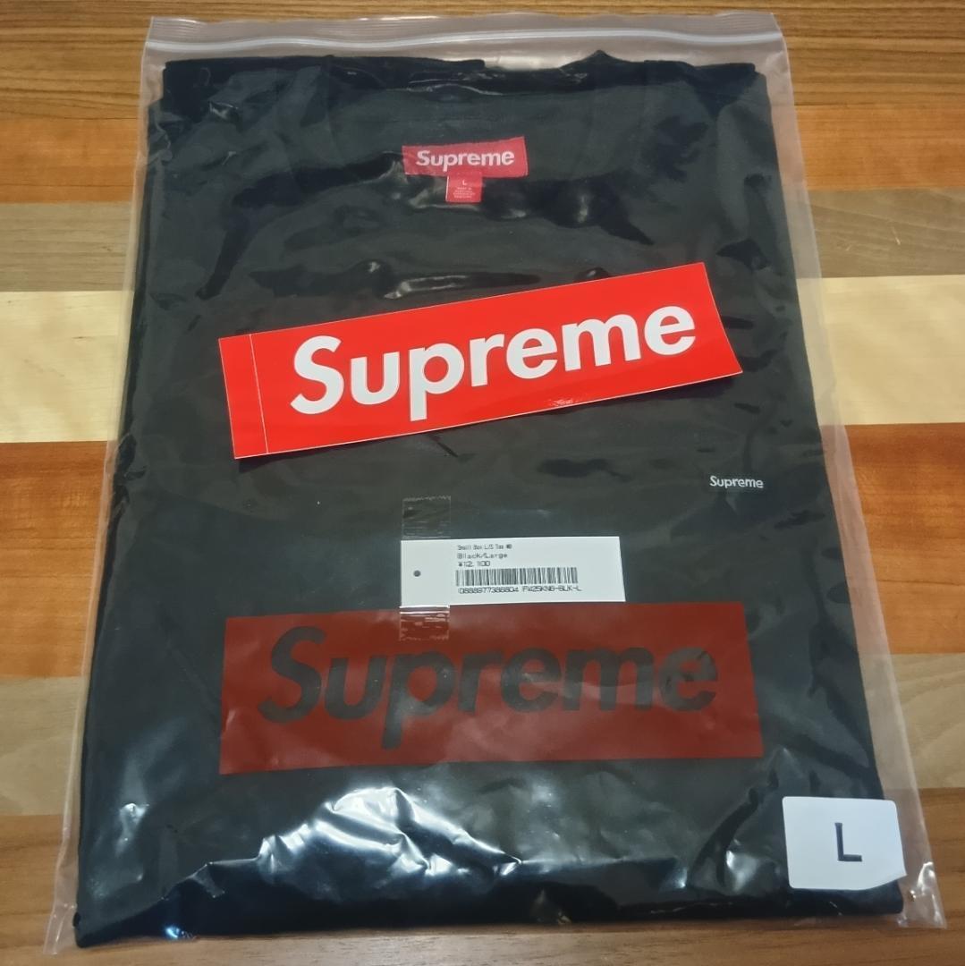 【黒L】 シュプリーム Small Box L/S Tee