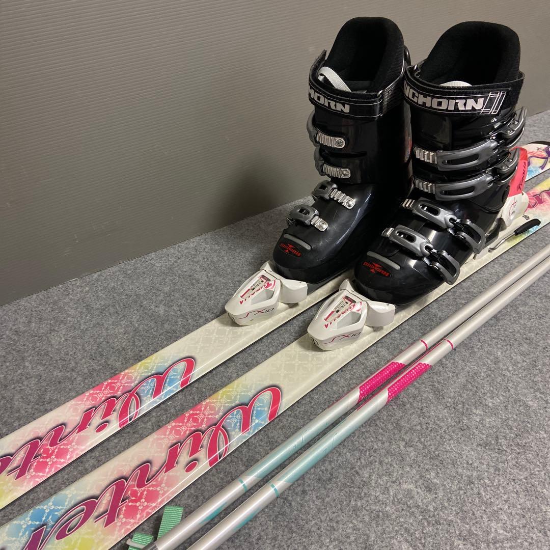 ★メンテナンス済　大人スキーセット　板145cm ブーツ24~24.5cm