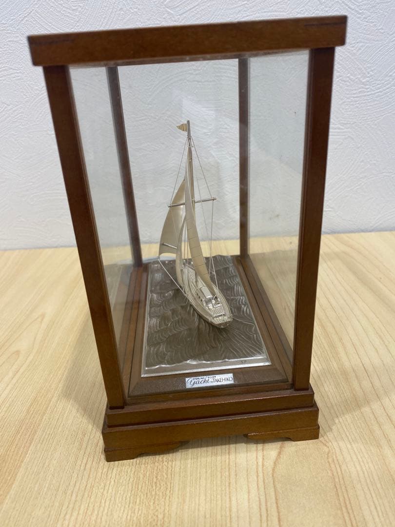 TAKEHIKO 武比古 silver985 ヨット 銀製 中古ガラスケース