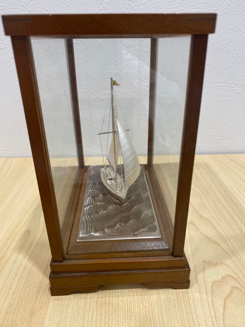 TAKEHIKO 武比古 silver985 ヨット 銀製 中古ガラスケース