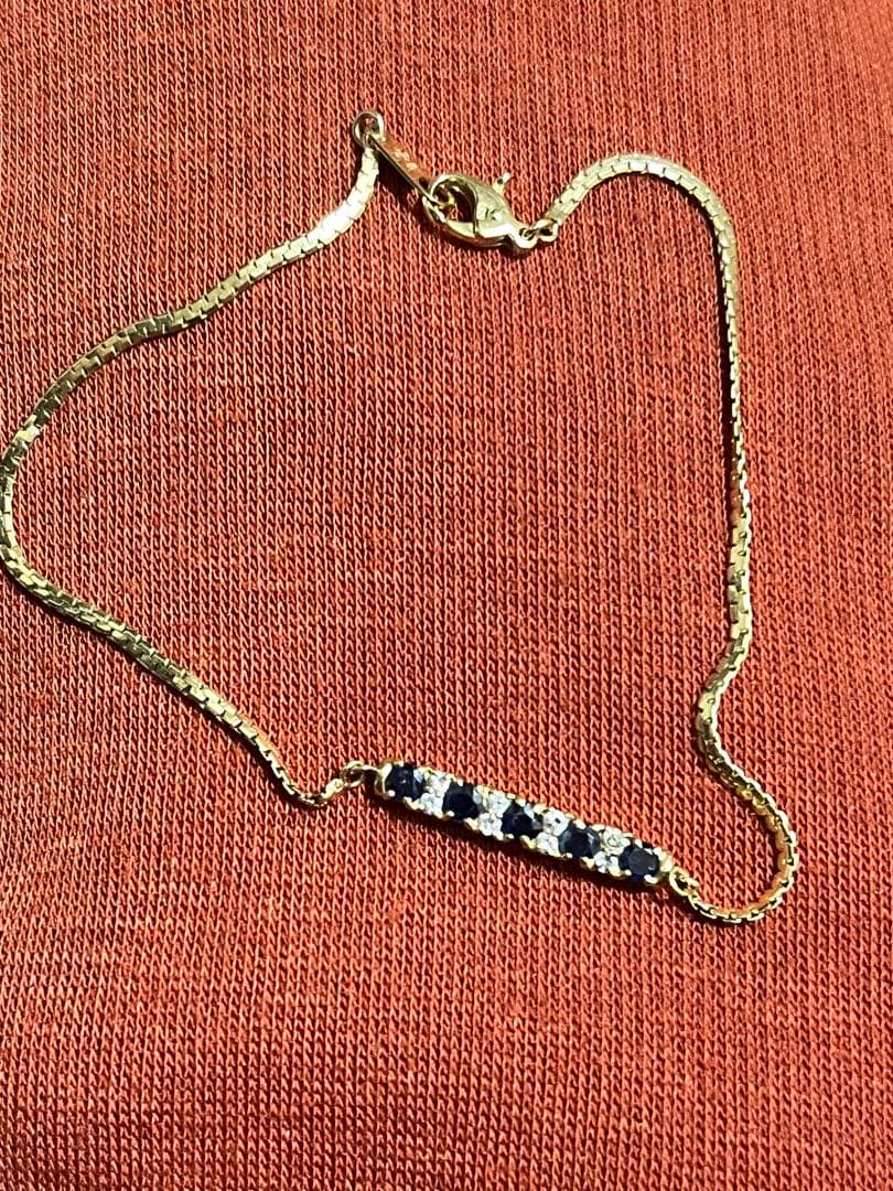 K18 ダイヤモンド＆ブルーサファイア ブレスレット