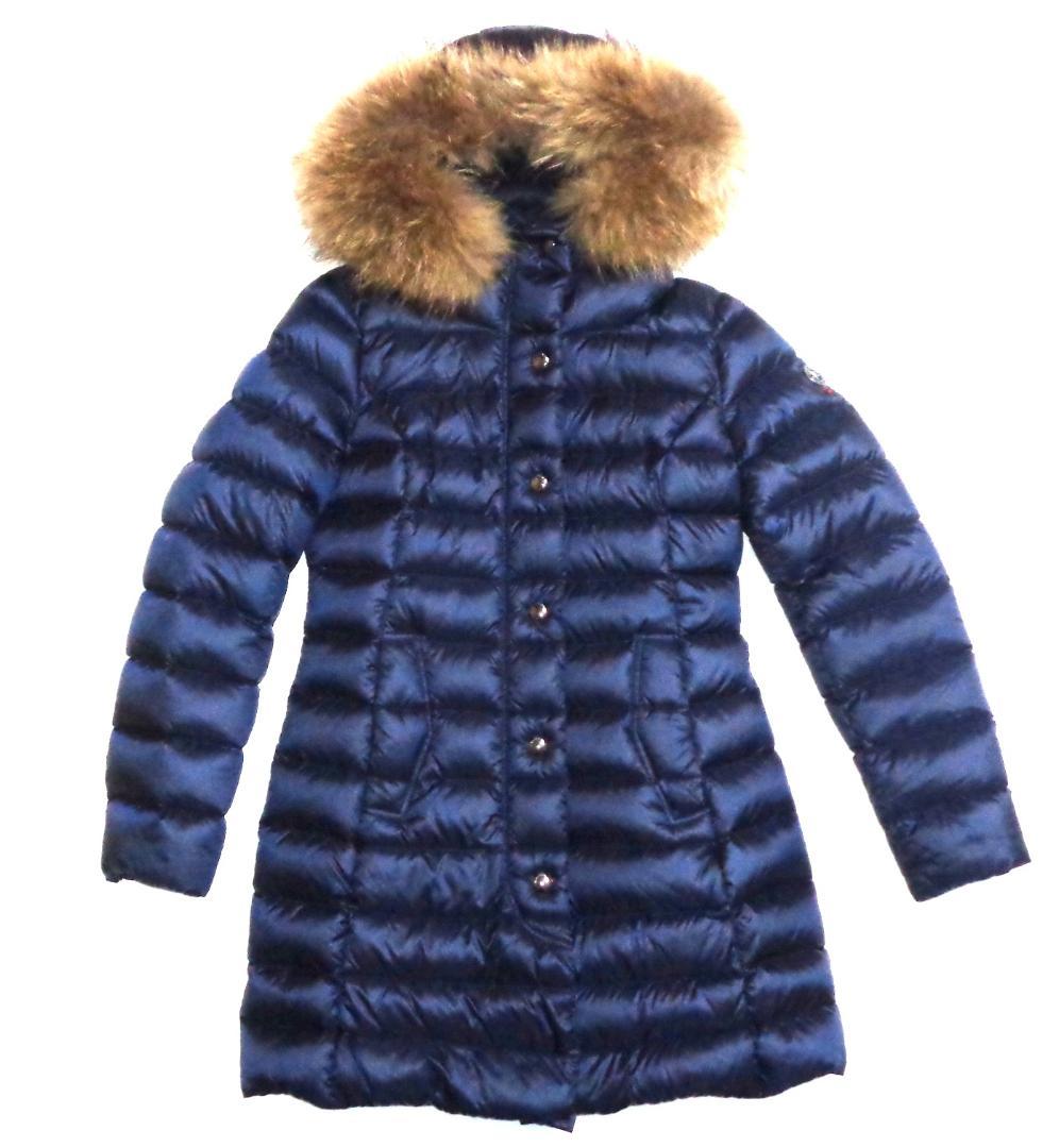 美品 CAPEHORN ケープホーン ロングダウンコート ラクーンファー 42紺