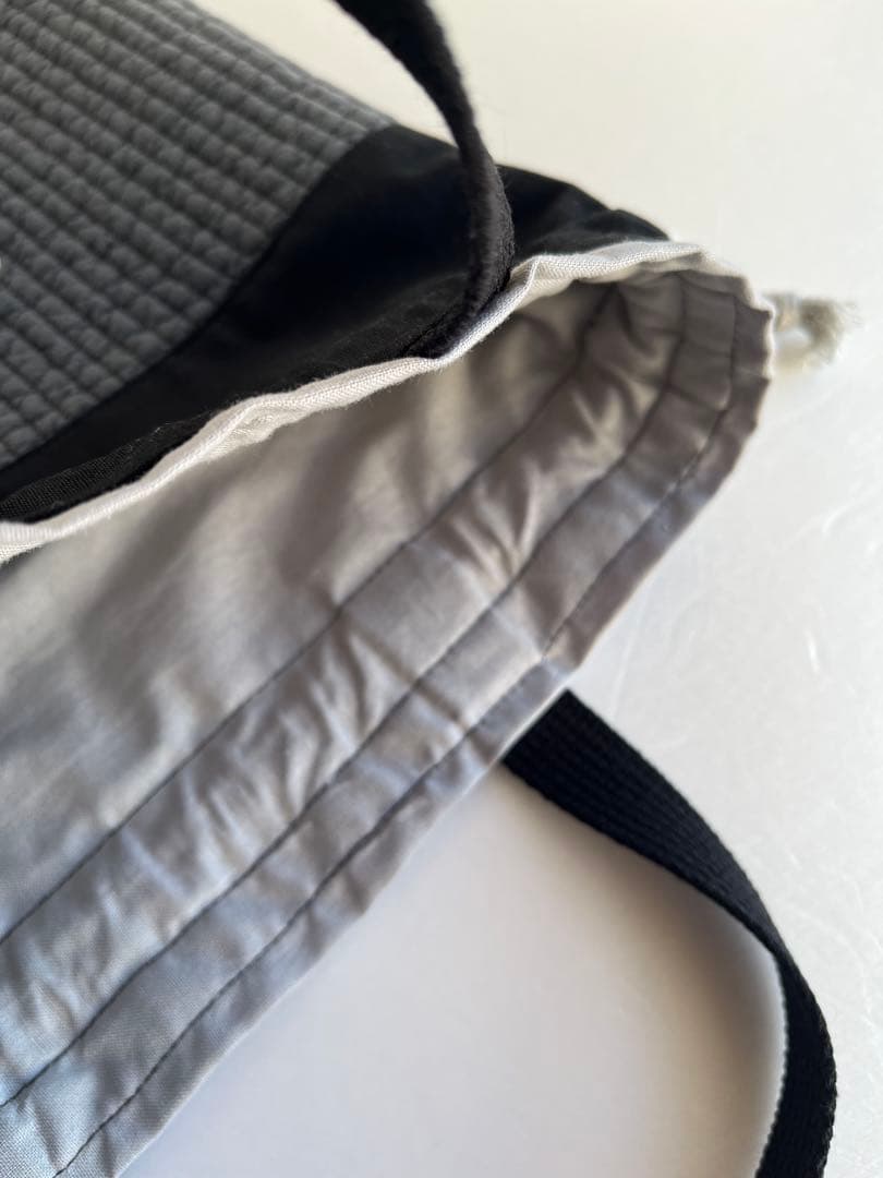 taka様　ヌビ　刺繍月星/ダークグレー　レッスンバック　上履き入れ　体操着袋