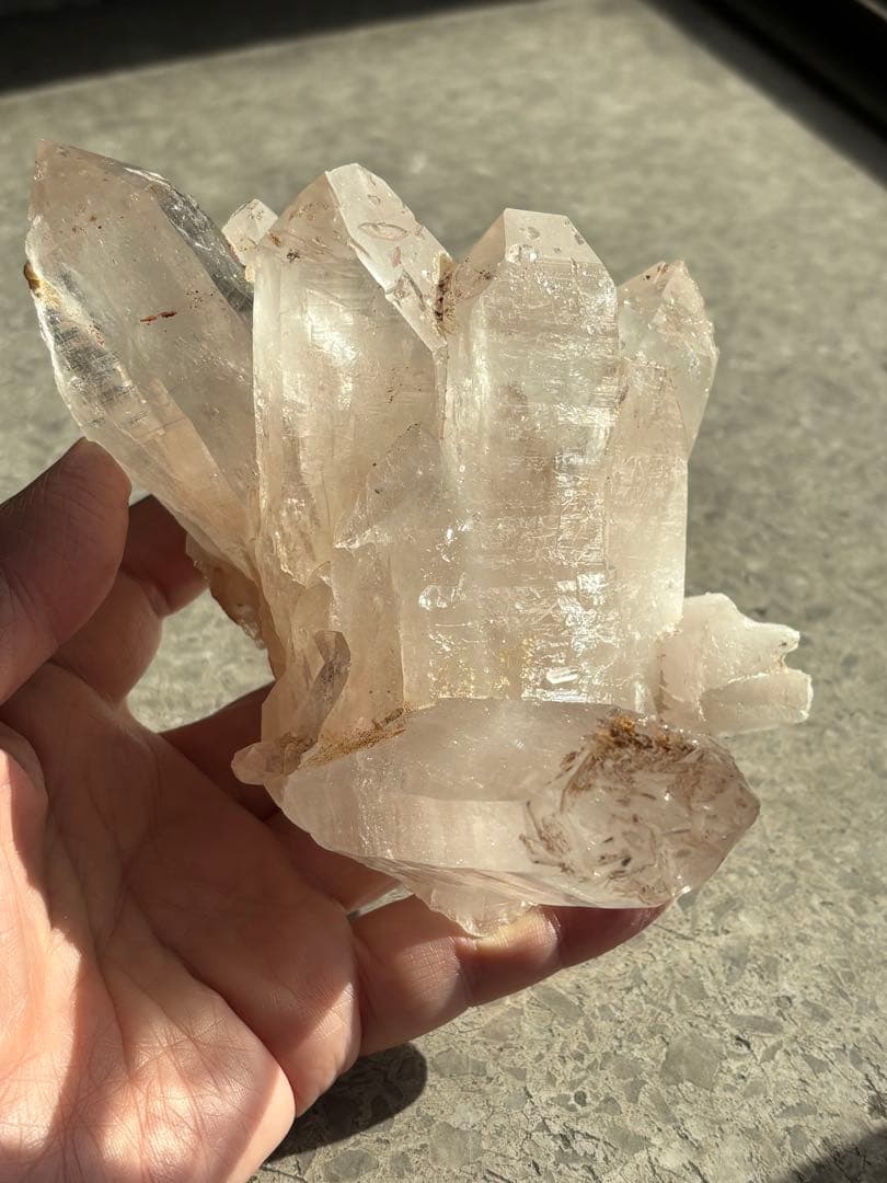 インド　マニカラン産　ピンクサマディクォーツ　クラスター　728g 天然石