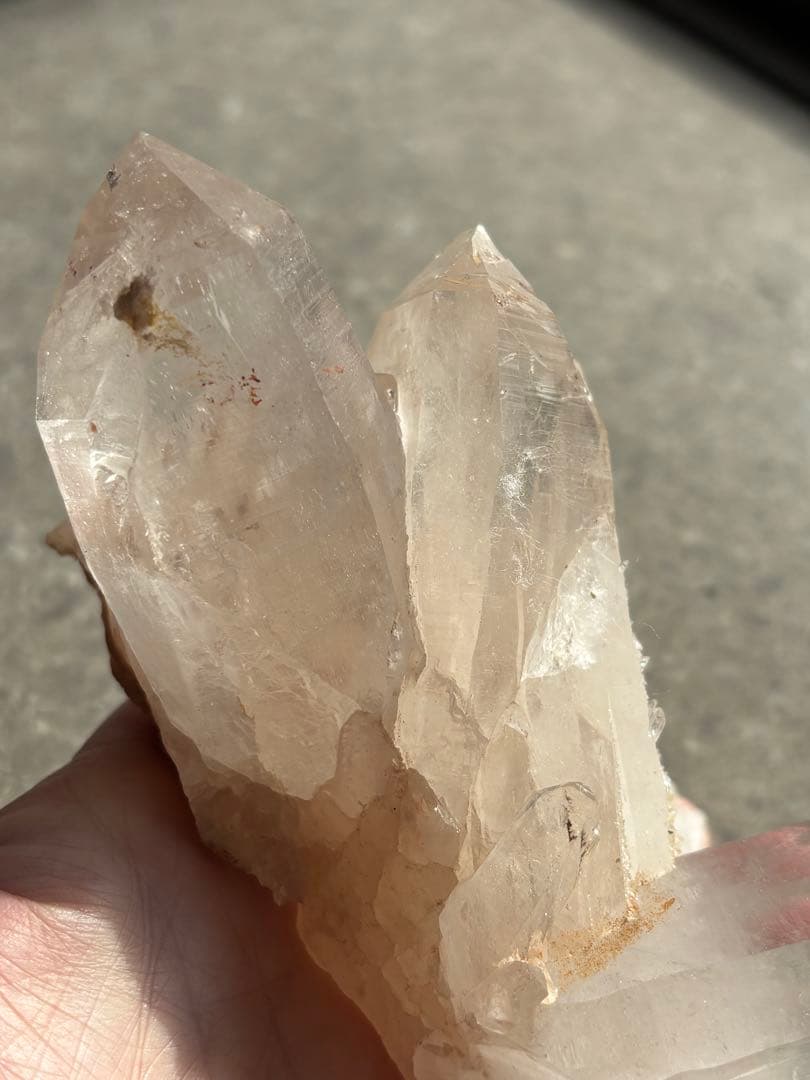 インド　マニカラン産　ピンクサマディクォーツ　クラスター　728g 天然石