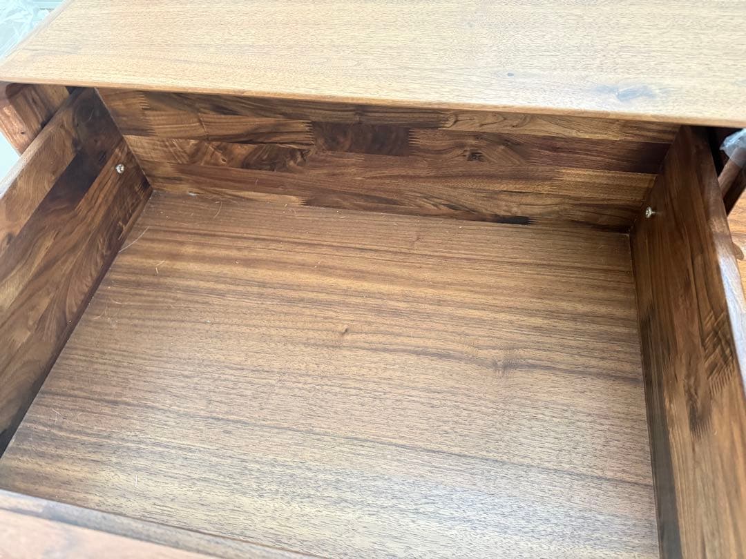 北米産ブラックウォールナット 無垢材 センターテーブル／収納キャビネット