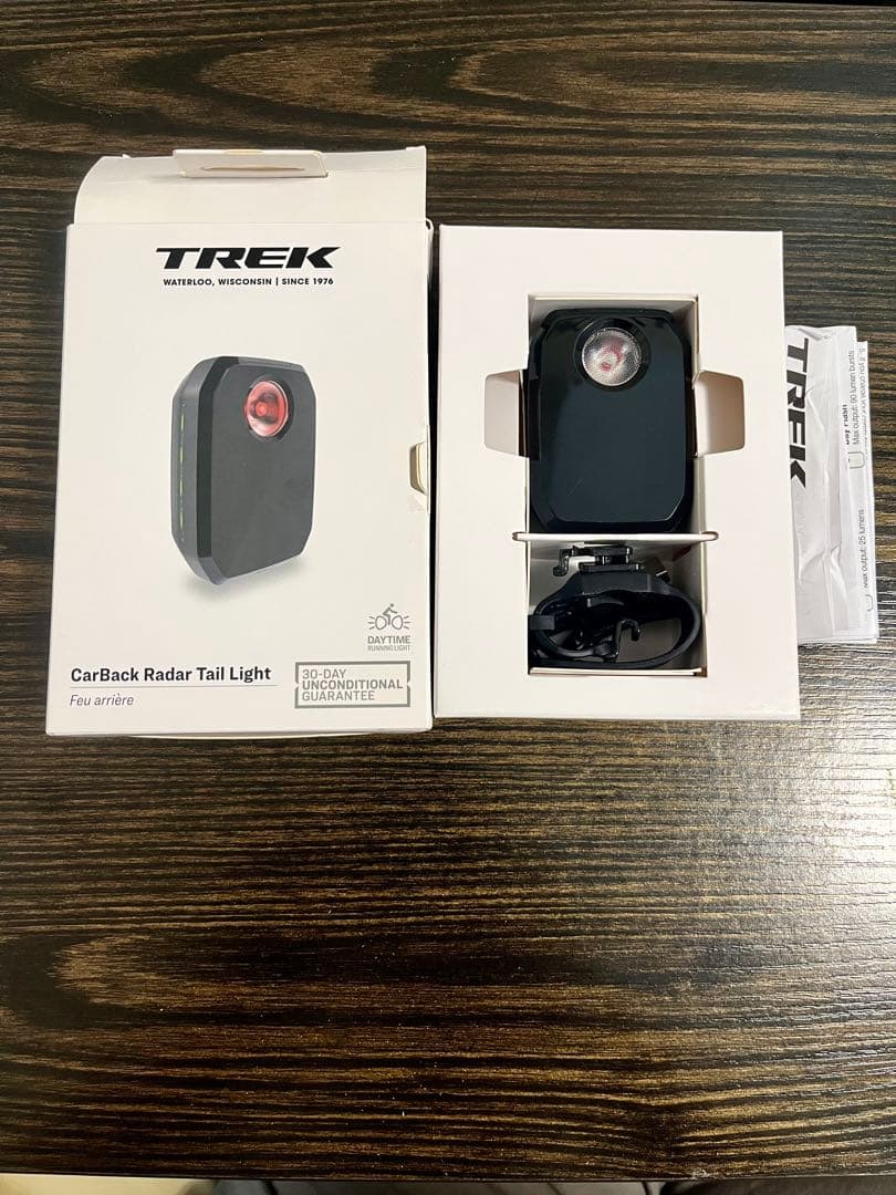 Trek CarBack Radar テールライト 未使用品、落下防止カバー付属