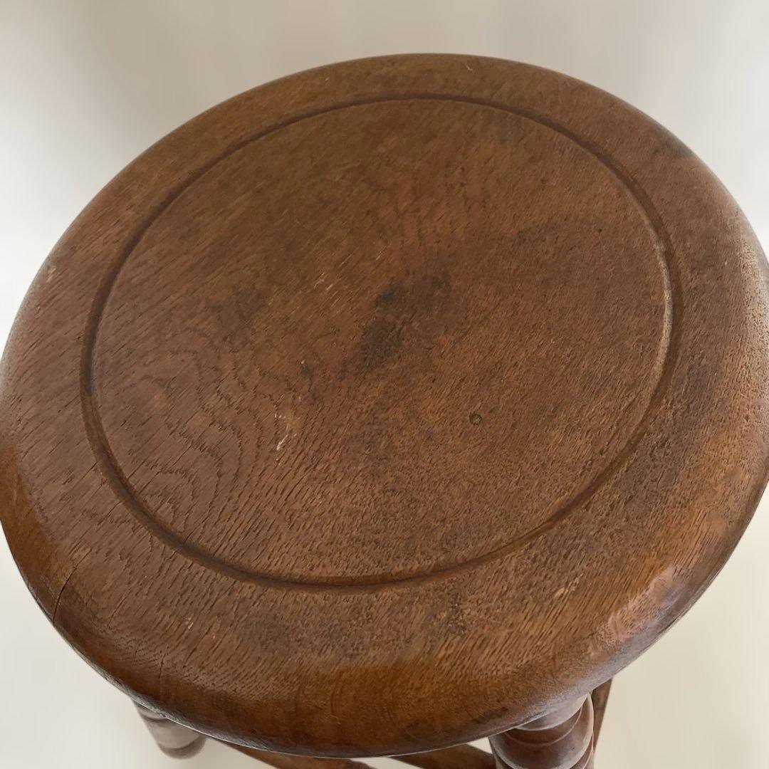 昭和レトロ 木製 スツール 花台 ビンテージ