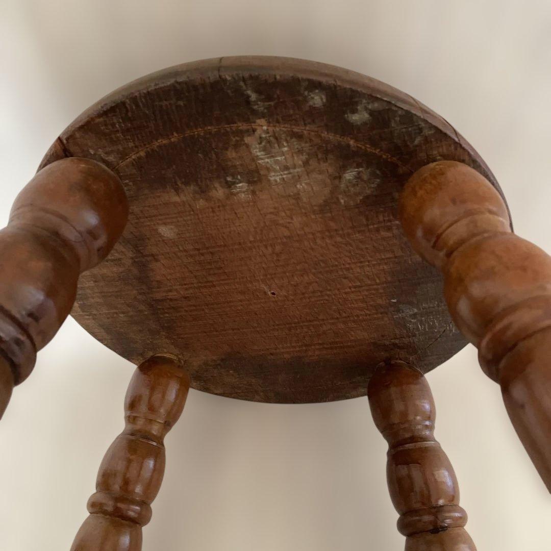 昭和レトロ 木製 スツール 花台 ビンテージ