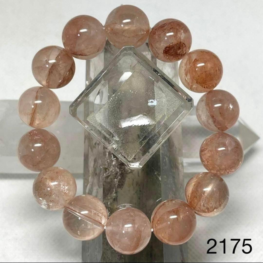 レッドライモナイト　パワーストーンブレスレット　内径約16cm