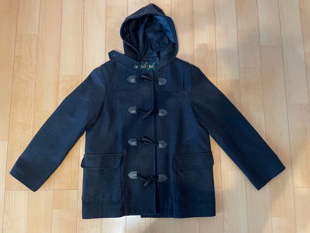 EAST BOY ダッフルコート チャコールグレー フード付き