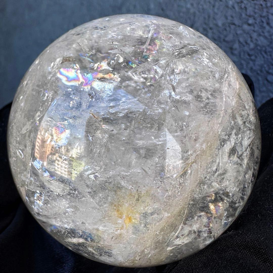爆レア❗️アゼツライト☆レインボー☆ヒマラヤ水晶 丸玉☆虹☆パワー浄化A1562