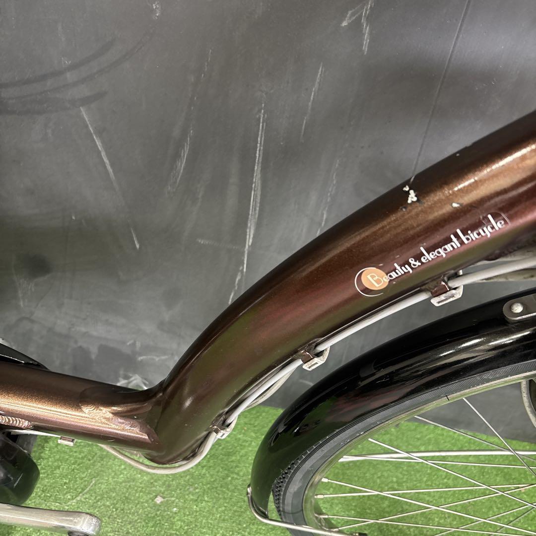 ハム様　電動自転車 BS BEAUTE ブラウン 3人乗り対応　63★