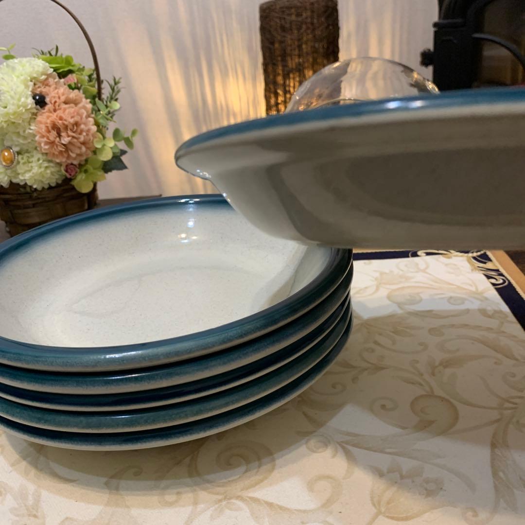 希少　ウェッジウッド ブルー　パシフィック　20cmサラダボウル　6枚