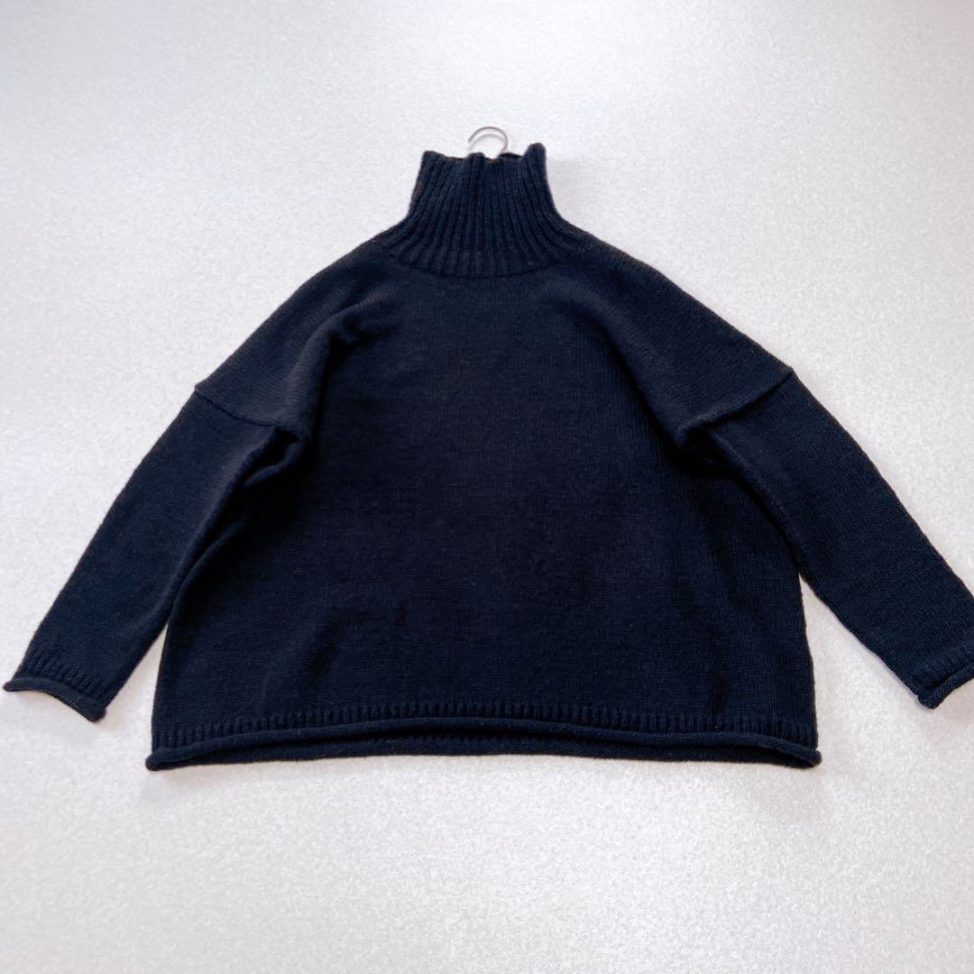 utilite　ユティリテ　ペルーハイランドウール　タートルネックニット　黒