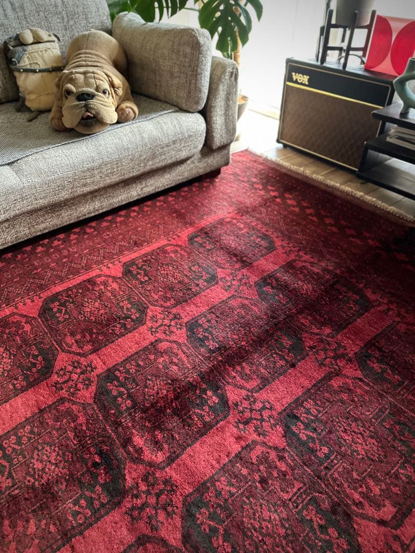 トライバルラグ　ヴィンテージラグ　アフガン　トルクメン　エルサリ　特大サイズ美品