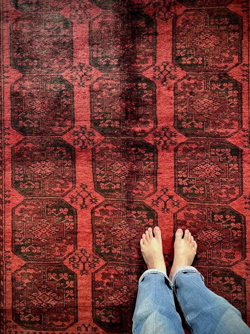 トライバルラグ　ヴィンテージラグ　アフガン　トルクメン　エルサリ　特大サイズ美品