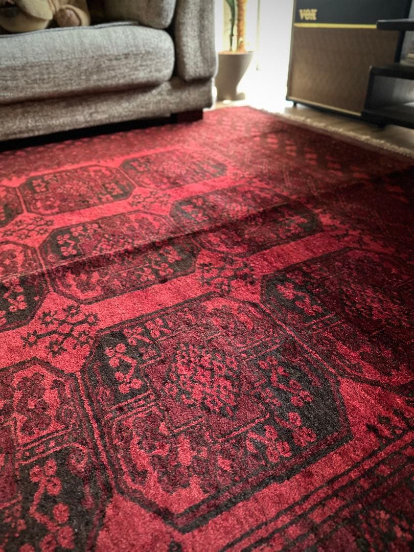 トライバルラグ　ヴィンテージラグ　アフガン　トルクメン　エルサリ　特大サイズ美品