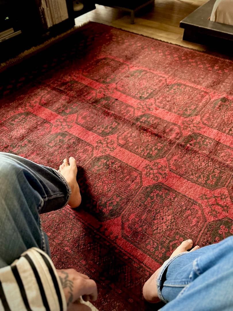 トライバルラグ　ヴィンテージラグ　アフガン　トルクメン　エルサリ　特大サイズ美品