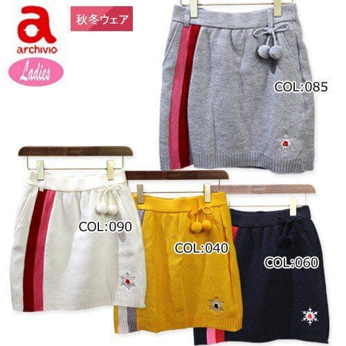 アルチビオ archivio ゴルフウエア レディース　ホワイト　スカート