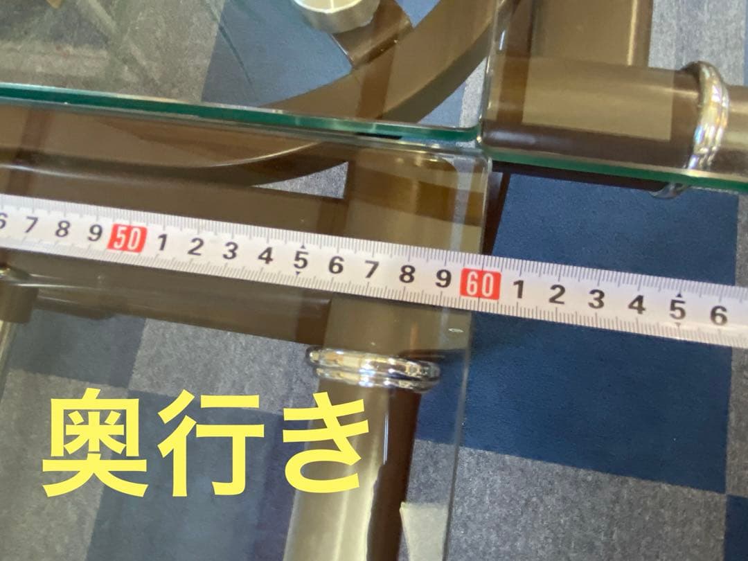 ガラストップ　ワークデスク