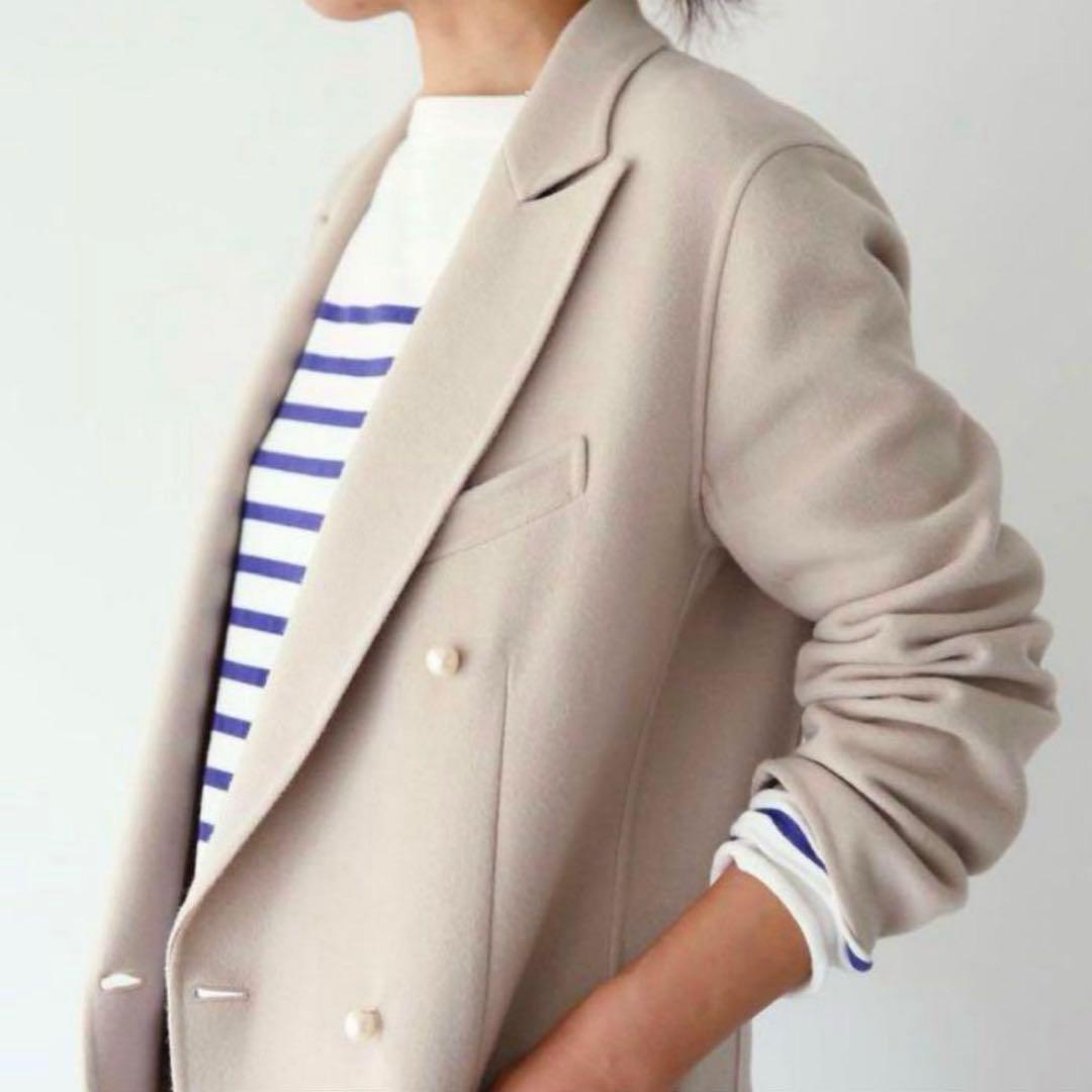 【希少】MADISON BLUE パールチェスターコート ミルクティーベージュ