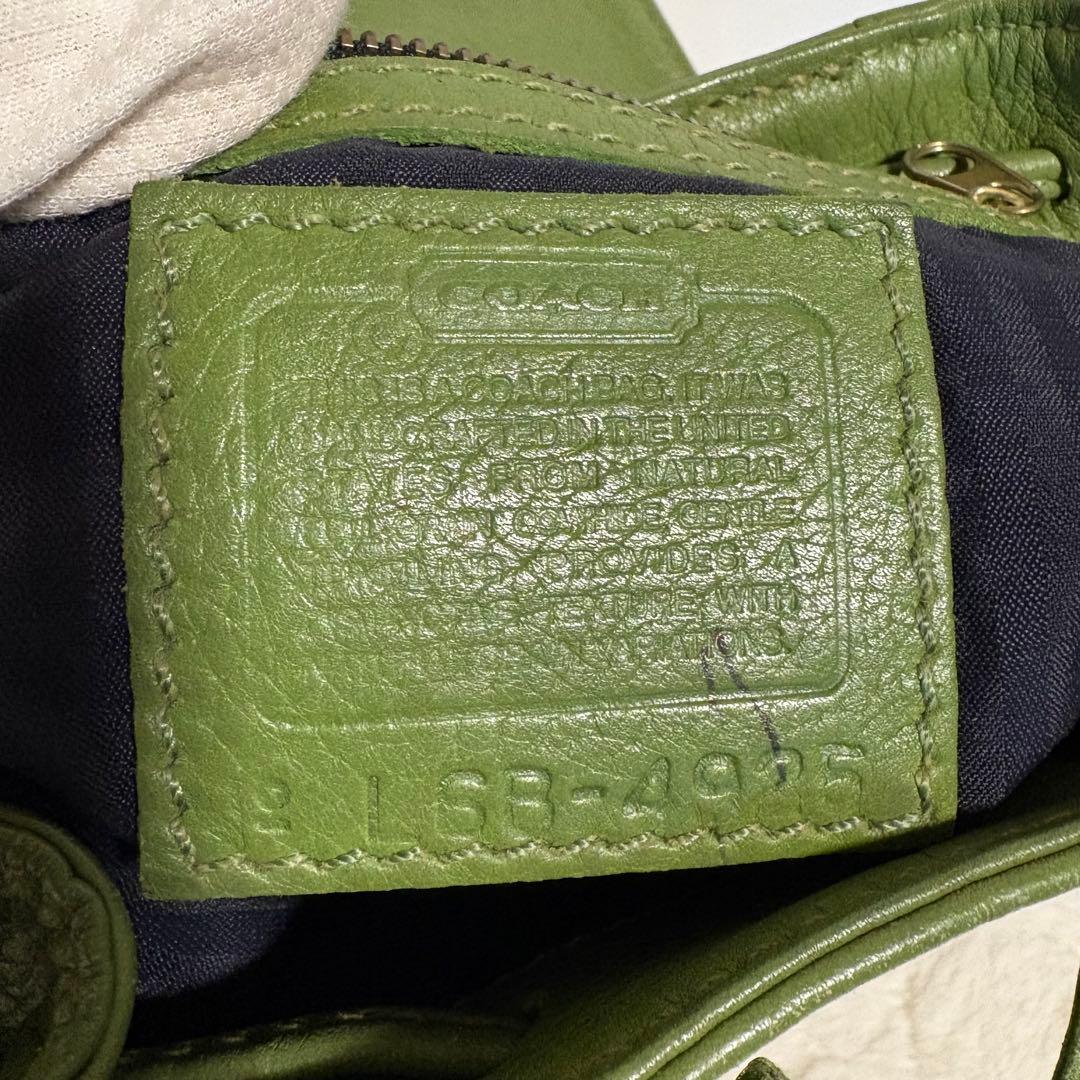 【美品】希少色✨COACH コーチ　リュック　バックパック4925 グリーン