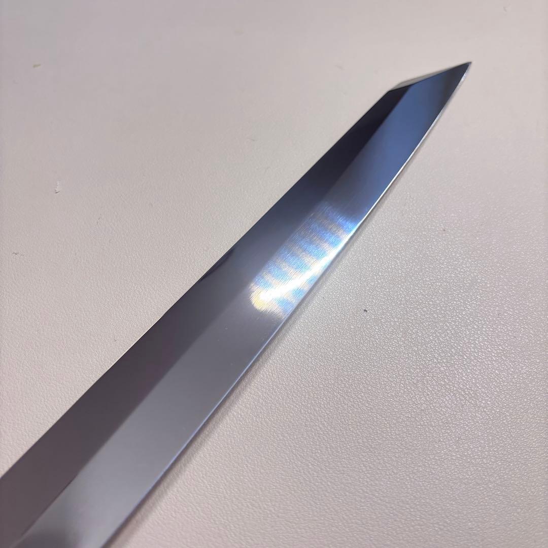 【特価限定】270mm 切付柳刃包丁 鏡面　黒檀八角柄 刺身包丁 「全鋼」'ᙀ