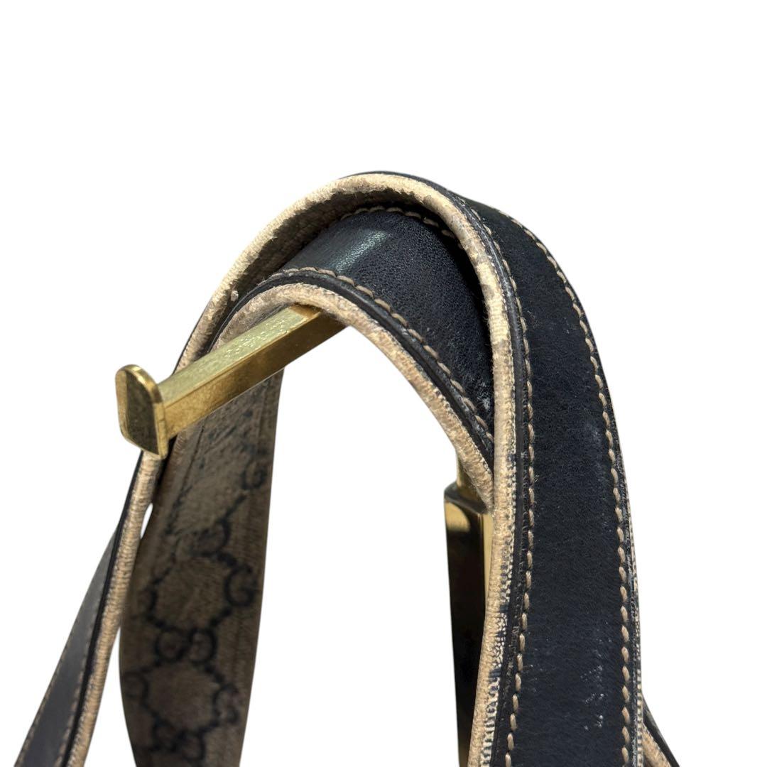 GUCCI ハンドバッグ シェリーライン GG柄 ネイビー 肩掛け A4可能