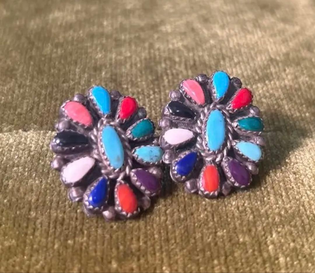 ナバホ族　インディアンジュエリー　ピアス