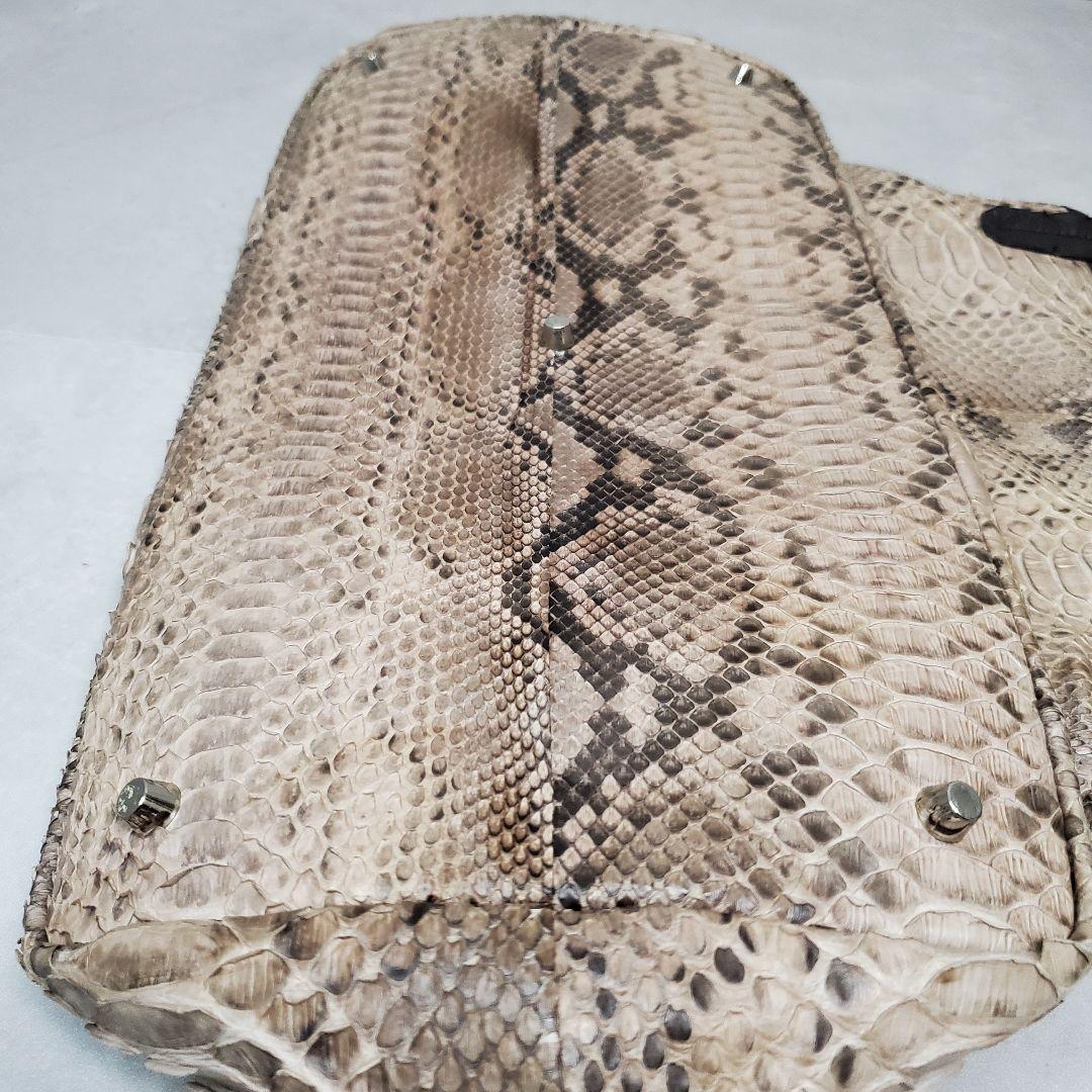 美品✨️高木ミンク　ARBORENTE ダイヤモンドパイソンレザー トートバッグ