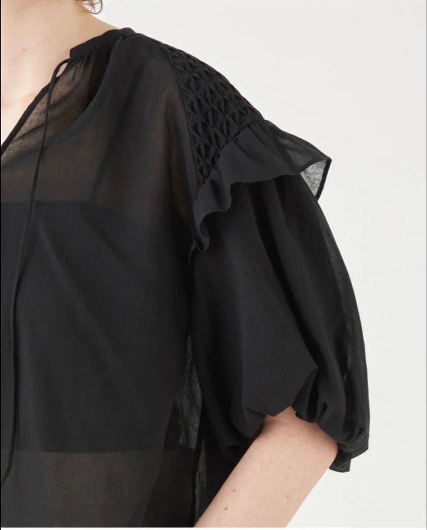 コットンクレープ パフスリーブブラウス Ballsey トゥモローランドトップス
